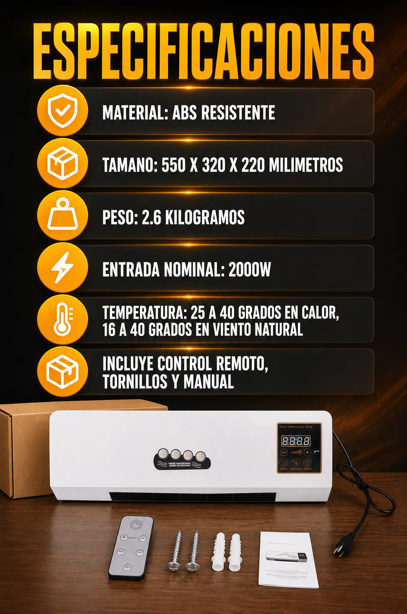 Especificaciones
